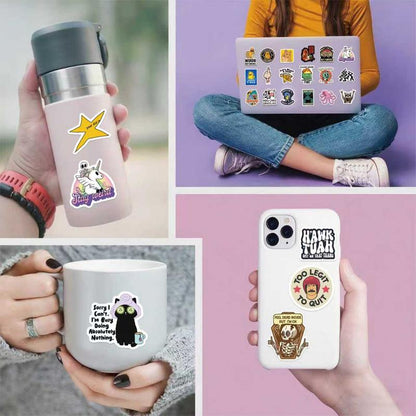 130PCS Funny Saying Sticker Pack - Snarky,