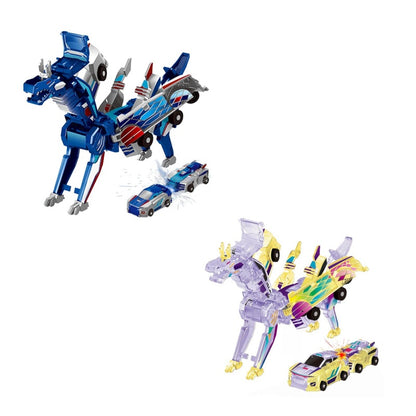 Magnetic Dino Car Toy – 2-in-1 Automatic Transforming Vehicle Gift The second one is more favorable！