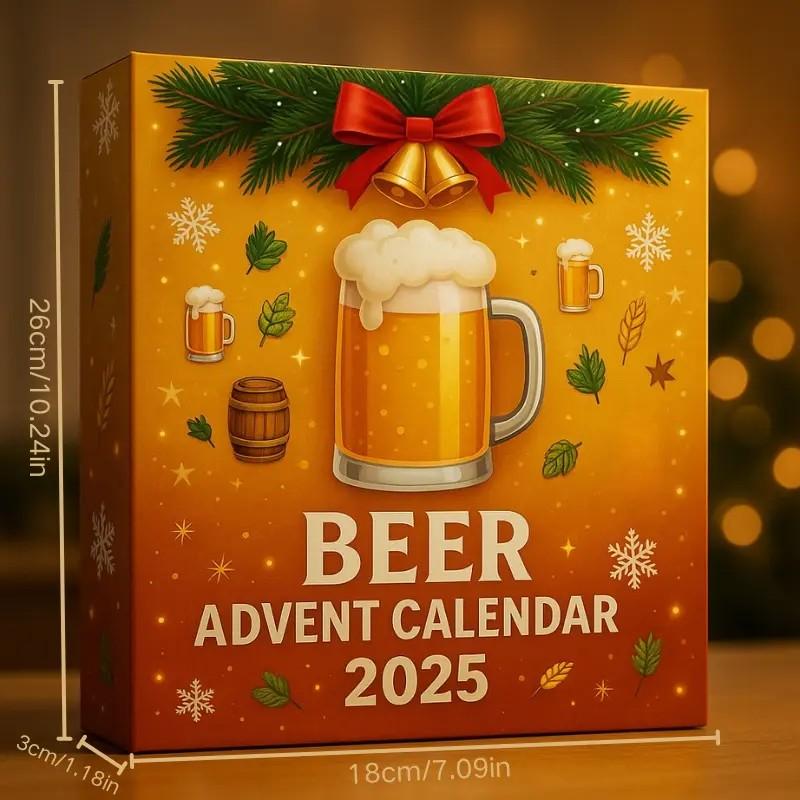 2025 Whiskey Gift Calendar – 24-Day Festive Display Box, No Power Needed