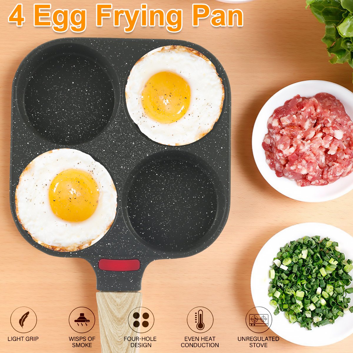 🏆Hot Sale⚡🔥🍳4 Egg Frying Pan