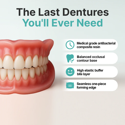 Advanced antibacterial dentures – naturally inhibit harmful bacteria and relieve oral discomfort.