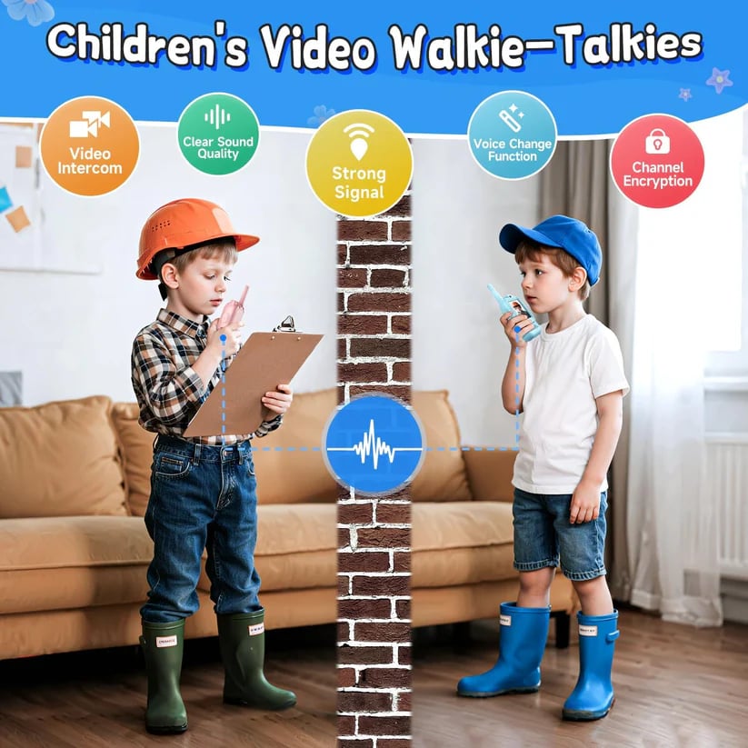 📞  2PCS Kids Video Walkie Talkies Toys🎄
