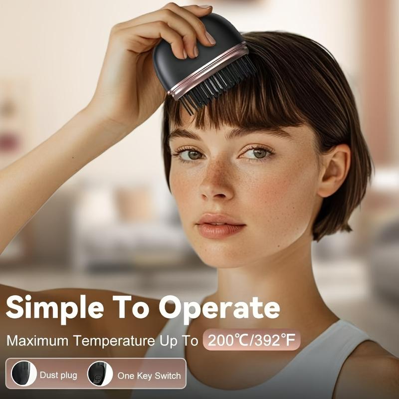 Mini Cordless Hair Straightener & Heated Comb – Portable 2-in-1 Travel Styling Tool