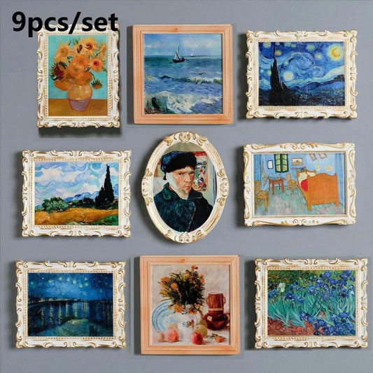 Van Gogh Art Fridge Magnet – Vintage 3D Decorative Home Sticker