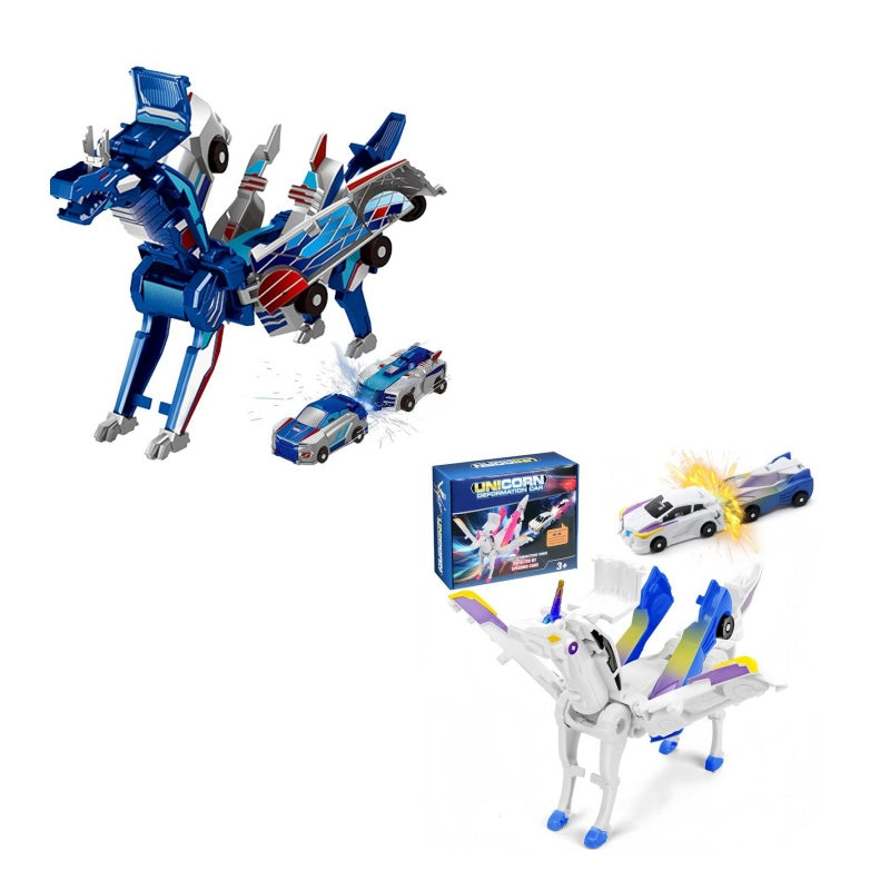 Magnetic Dino Car Toy – 2-in-1 Automatic Transforming Vehicle Gift The second one is more favorable！