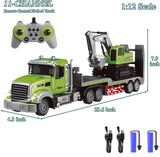 Alloy RC Construction Truck – Simulated Forklift & Crane Toy with Spray Effect
