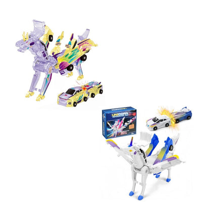 Magnetic Dino Car Toy – 2-in-1 Automatic Transforming Vehicle Gift The second one is more favorable！