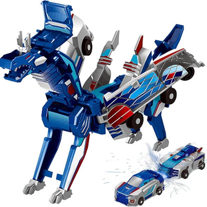 Magnetic Dino Car Toy – 2-in-1 Automatic Transforming Vehicle Gift The second one is more favorable！