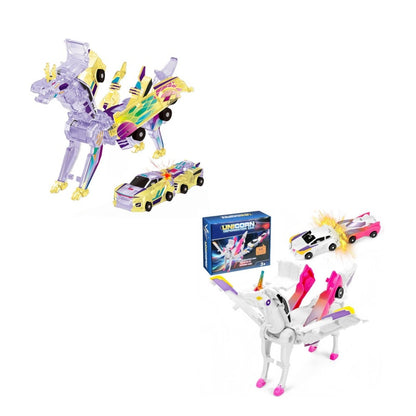 Magnetic Dino Car Toy – 2-in-1 Automatic Transforming Vehicle Gift The second one is more favorable！