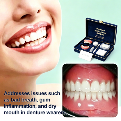 Advanced antibacterial dentures – naturally inhibit harmful bacteria and relieve oral discomfort.