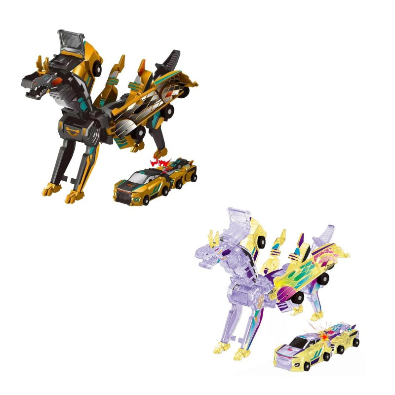 Magnetic Dino Car Toy – 2-in-1 Automatic Transforming Vehicle Gift The second one is more favorable！