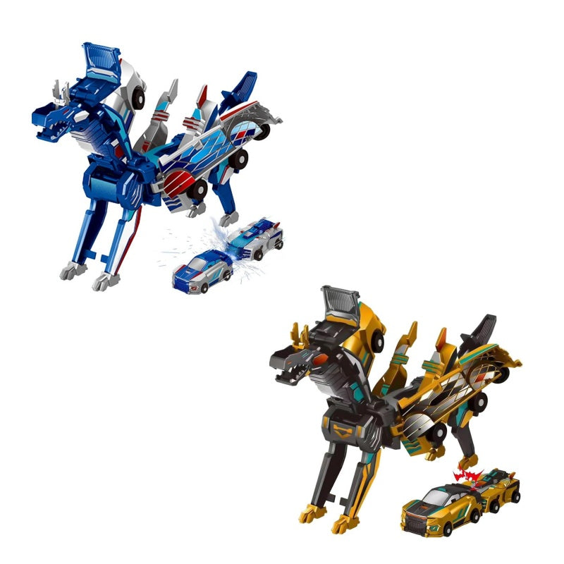 Magnetic Dino Car Toy – 2-in-1 Automatic Transforming Vehicle Gift The second one is more favorable！