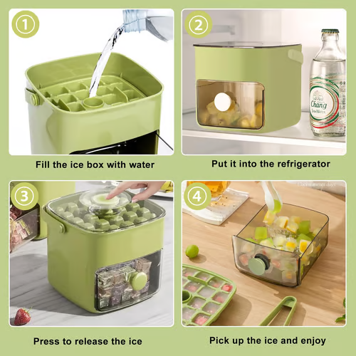 Portable Ice Maker with Lid and Storage Box🧊
