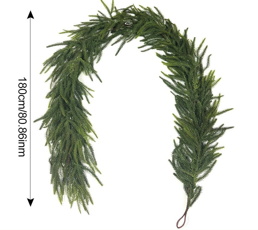 🌲Real Touch Deluxe Norfolk Pine Garland🌿