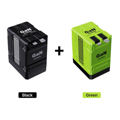 W&O 2pcs 4-in-1 Fast Charging Adapter Compatible with 120W | GaN Technology, Foldable Design, Type-C & Lightning Cables for iPhone, iPad, MacBook