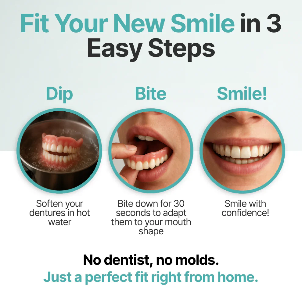 Advanced antibacterial dentures – naturally inhibit harmful bacteria and relieve oral discomfort.